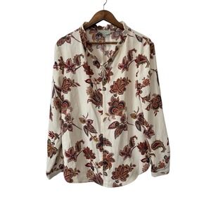 Women's‎ NWT Ryegrass Popover Paisley Floral Cottagecore Long Sleeve Top Size M